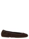 Tory Burch Travel Ballerina Flats Suede Finish In Brown