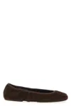 Tory Burch Travel Ballerina Flats Suede Finish In Brown