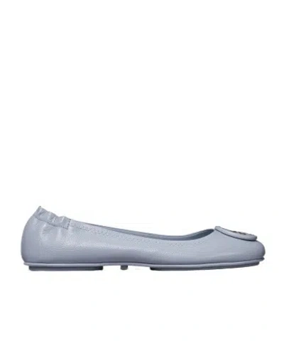 Tory Burch Minnie Travel Ballet Flats In Dew Blue