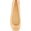 TORY BURCH MINNIE TRAVEL BALLET LEATHER FLAT SHOES