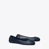 Tory Burch Minnie Travel Ballet Flats In New Navy