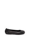 Tory Burch Logo-plaque Leather Ballerina Pumps In Negro