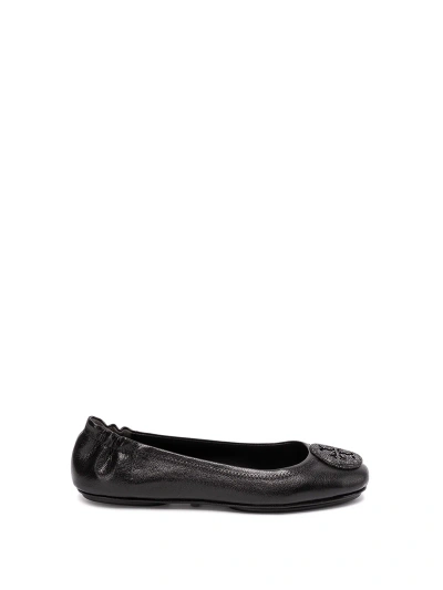 TORY BURCH MINNIE TRAVEL BALLET PAVE - NEGRO