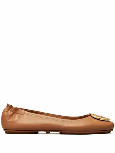 Tory Burch Minnie Travel Ballet With Metal Logo Shoes