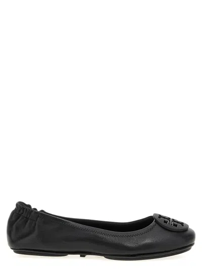 TORY BURCH MINNIE TRAVEL FLAT SHOES BLACK