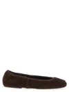 Tory Burch Suede Ballet Flats With Logo Embellishment In Animal Print