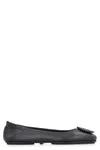 Tory Burch Logo-plaque Leather Ballerina Pumps In Black