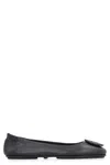 Tory Burch Minnie Travel Leather Ballet Flats In Black