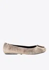 Tory Burch Woman Ballet Flats Cream Size 8 Goat Skin In White
