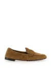 Tory Burch Suede Moccasin Ballerina Flats In Brown