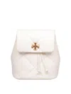 Tory Burch Mini Kira Diamond Backpack In White Leather