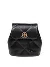 Tory Burch Mini Kira Diamond Backpack In Black Leather