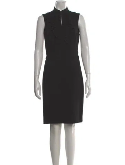 Pre-owned Tory Burch Mock Neck Knee-length Dress In Gray