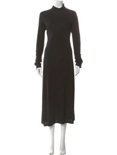 Pre-owned Tory Burch Mock Neck Long Dress In Green