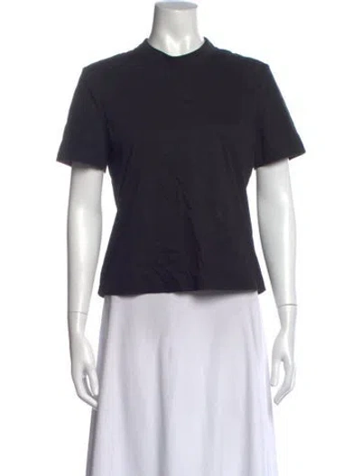 Pre-owned Tory Burch Mock Neck Short Sleeve T-shirt In Blue