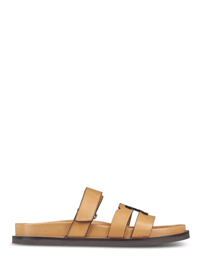 Tory Burch Modern Sport Slide Sandals With Sturdy Sole In Brown