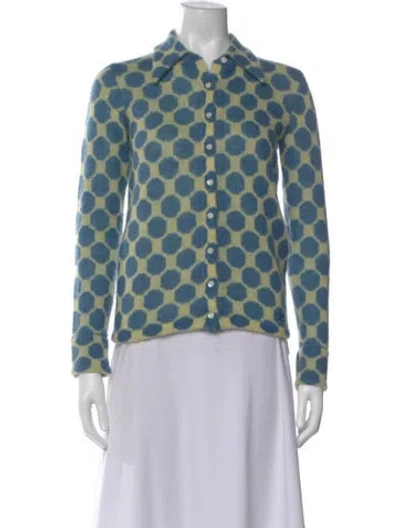 Pre-owned Tory Burch Mohair Polka Dot Print Sweater In Multi