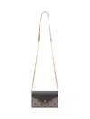 Tory Burch Monogram Chain Wallet In Tory Navy