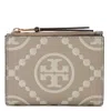 Tory Burch Monogram Contrast Bi-fold Leather Wallet In White