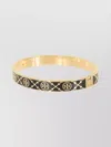Tory Burch Monogram Enamel Miller Stud Hinge Bracelet