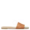 Tory Burch Monogram Espadrille Flat Slides In Yellow