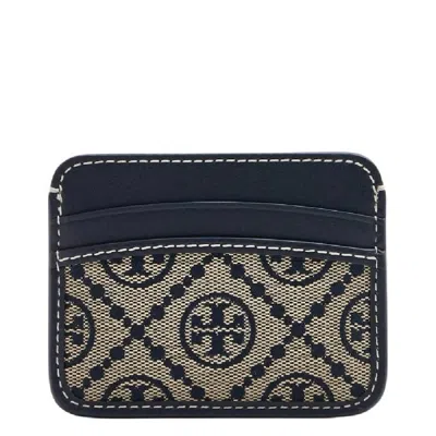 Tory Burch Monogram Jacquard Card Case In Blue