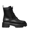 Tory Burch Amphibian Boots With Chunky Sole And Pull Tab In Black
