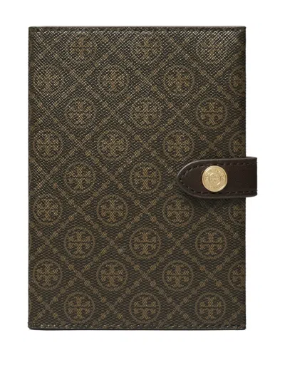 Tory Burch Monogram Passport Case In Green