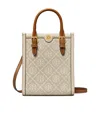 Tory Burch Monogram-pattern Print Tote Bag In Nude