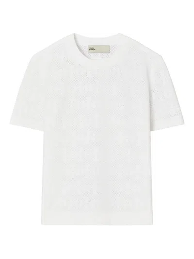 Tory Burch Monogram T-shirt In White