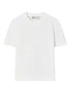 Tory Burch Patterned Short-sleeve Top In White