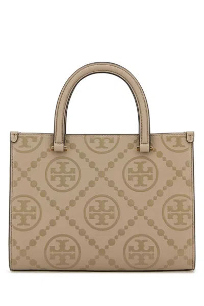Tory Burch Monogram Tote Bag In Beige