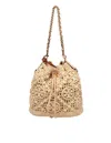 Tory Burch Monogram T Raffia Bag Natural Color
