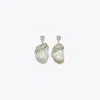 Tory Burch Moondance Crystal And Pearl Drop Earrings In White