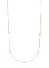 Tory Burch Moondance Long Pearl-embellished 18kt Gold-plated Necklace In Gold
