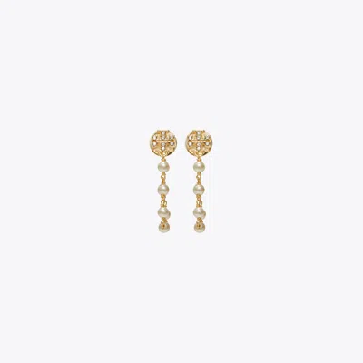 Tory Burch Moondance Pearl And Chain Earrings