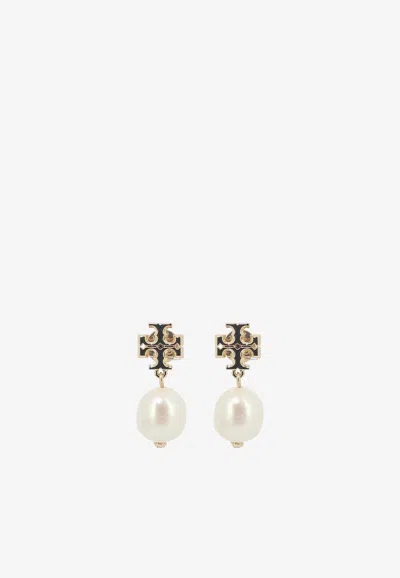 Tory Burch Moondance Pearl Drop Earrings In Gold