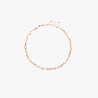 Tory Burch Moondance Pearl Necklace In Neutral