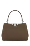 Tory Burch Mini Eleanor Pebbled Leather Shoulder Bag In Brown