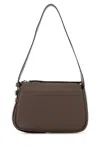 Tory Burch Mud Leather Small Romi Shoulder Bag In Gray