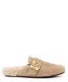 Tory Burch Mules Mellow In Shearling Color Taupe In Beige