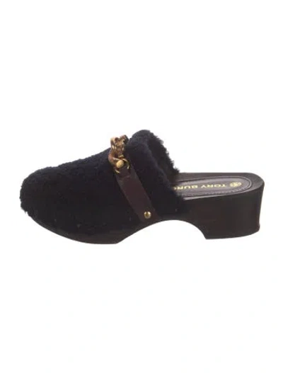 Pre-owned Tory Burch Mules In Black