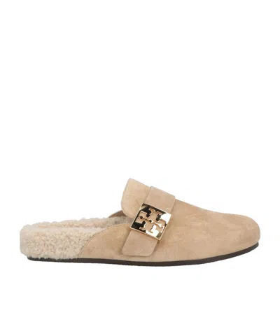 Tory Burch Mules With Wool Lining In Nude