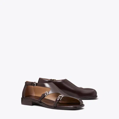 Tory Burch Multi-buckle Monk Strap In Dark Umber