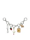 Tory Burch Multi-charm Keyring In Blue