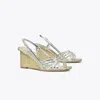 Tory Burch Multi-strap Espadrille Wedge In Multi
