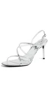 Tory Burch Multi Strap Heel Sandals 90mm Silver