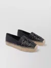 Tory Burch Multi Strap Platform Espadrilles With Cut-out Design In Black