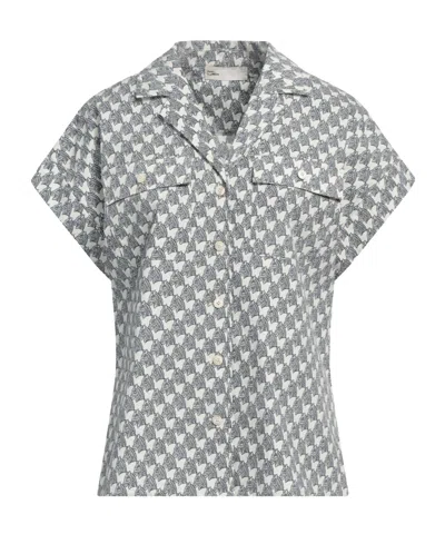 Tory Burch Multicolor Casual Short-sleeve Shirt In Ivory