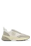 Tory Burch Multicolor Fabric And Suede Good Luck Sneakers In Biancofossilstone